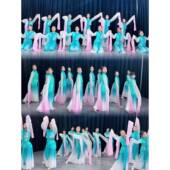 古典儿舞蹈服装 高档水袖 舞蹈服原采薇舞版 子演出童服惊鸿飘逸中国