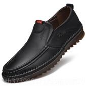 男春夏新款 皮鞋 休闲商男士 务皮鞋 牛软皮豆豆 正品 真皮牛筋底男鞋 鞋