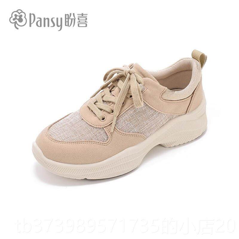 正品P滑ans盼喜日适本女鞋休闲运动鞋y轻便舒厚底增高防2025年秋