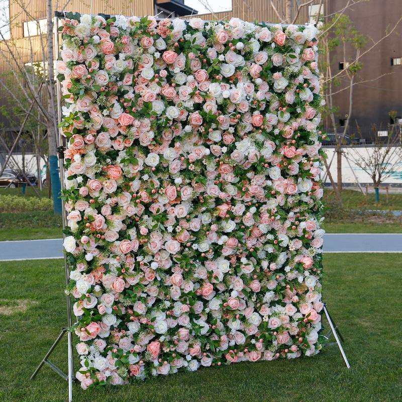 森系3D布底花墙花艺 影楼橱窗店面装饰婚庆婚礼布置道具