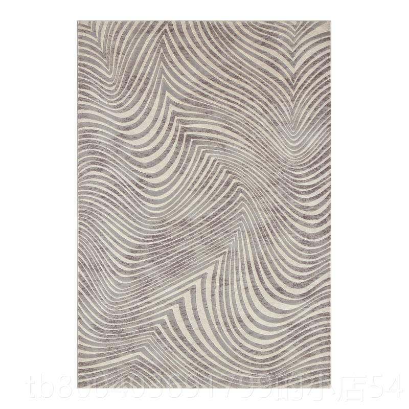 高档Li and Wu屋比利进口Rag里olle地代毯现客厅卧室沙时发黑白斑