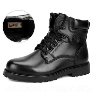 高档3513巡舰羊毛靴男羊绒一体棉鞋冬季洋棉保暖加绒皮鞋真皮牌品