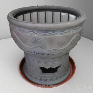 高档金老北京莲花鱼澄江泥瓦鱼缸缸瓦盆纯手瓦工鱼盆盆加湿器特价