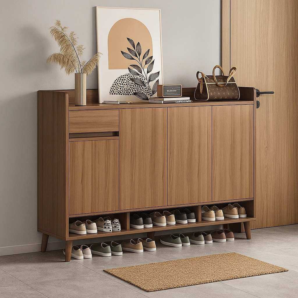 鞋柜家用门口新中式玄关柜一体大容量室内储物柜靠墙好看鞋架,3C数码配件,摄像机配件,淘宝优惠券,粉丝福利购,淘宝优惠卷