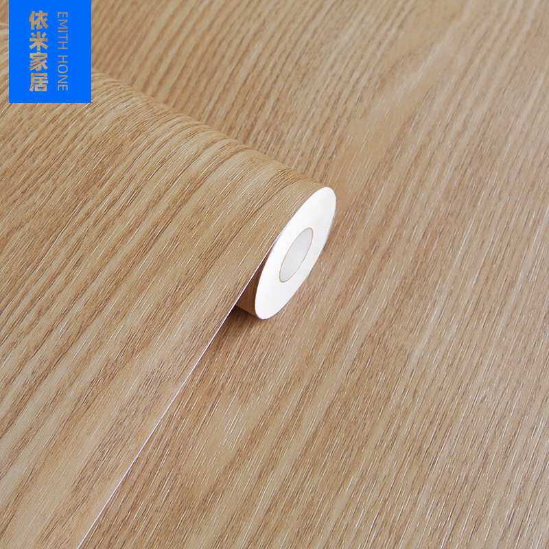 韩版PVC木纹贴纸自粘墙纸壁纸展柜家具翻新导气槽贴膜木饰面贴片