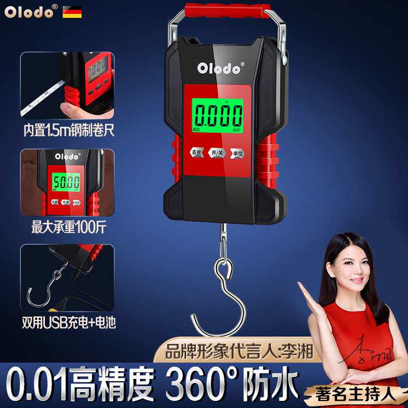 防水手提电子秤高精度称重器便携式50kg随身小秤户外钓鱼专用钩称