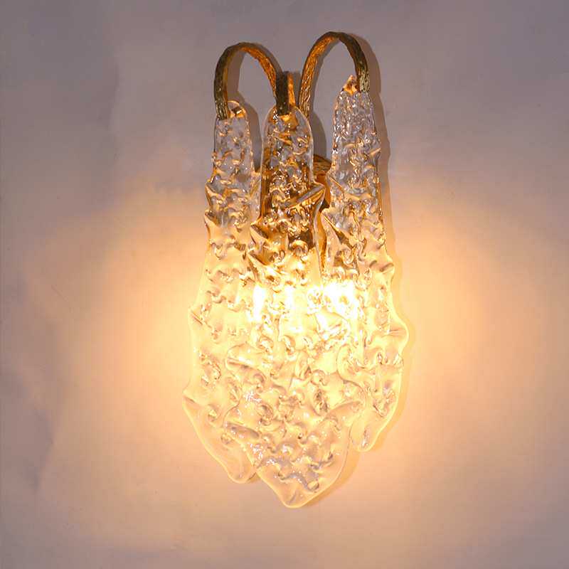 后现代轻奢玻璃墙壁灯客厅卧室电视背景墙过道LED高端床头灯具