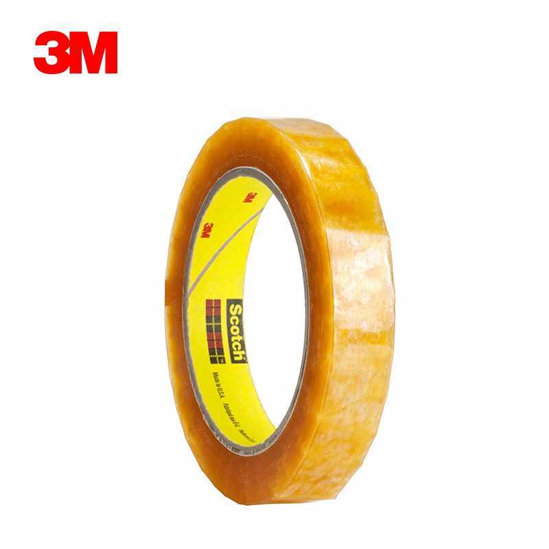 3M610薄膜测试胶带耐高温高粘封箱0.058mm厚25/19mm透明原厂包装