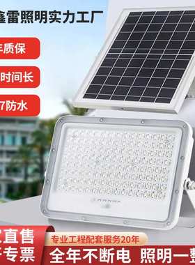 太阳能投光灯透镜灯led新农村家用户外IP67分体式庭院高亮度