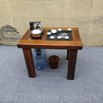 新款全实木仿古茶桌小阳台茶几新门店喝茶桌船台木茶中式泡茶桌椅