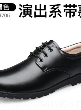 新款男童鞋黑色软底春秋款英童伦夏真皮学生演出鞋小男孩儿皮表季