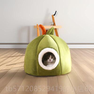 新款猫窝冬季保封闭式加厚四季通用宠物猫窝加厚可爱屋咪用品猫暖
