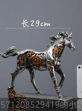 新款狼艺摆件工风复古客厅书房办公室装饰品工业品餐酒吧艺厅术品