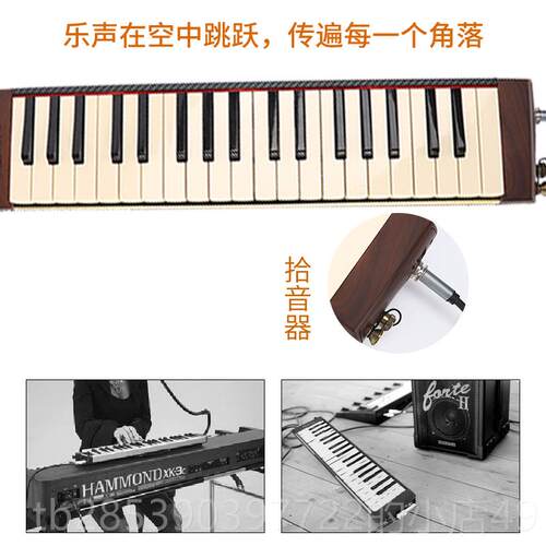 新款FEIFAN37键口风琴业连演奏级学生成人可专接音响拾音器带比赛