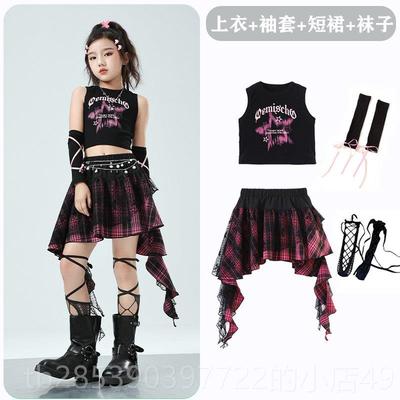 新款儿童哈爵时士舞蹈装，服女孩尚舞台t台服装，女子团体时尚酷