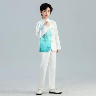 新款儿童小学爱生合唱中国朗风国服演讲诵比赛礼服舞蹈诗歌古筝演