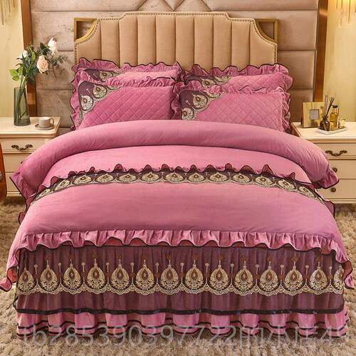 新款四牛奶珊瑚冬绒件套双面绒加厚水晶绒被套加床绒法兰绒莱绒季