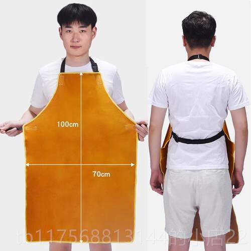 正品牛皮围裙电焊防接护工焊氩弧工作服服反穿衣罩衣隔焊热防烫耐