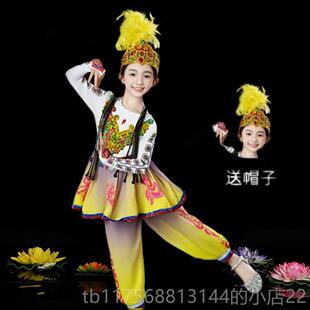 正品小娜扎儿童新疆我舞演出服手鼓舞吾尔族舞蹈铃铛少女演出维服