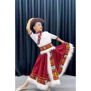 正品儿藏族童舞蹈锅庄舞原次拉索仁热巴鼓草巴扎嘿扎西德勒西藏表