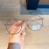 潮 不则近视眼镜规框女防辐平射抗蓝光素颜显红脸小光韩版 正品 网款