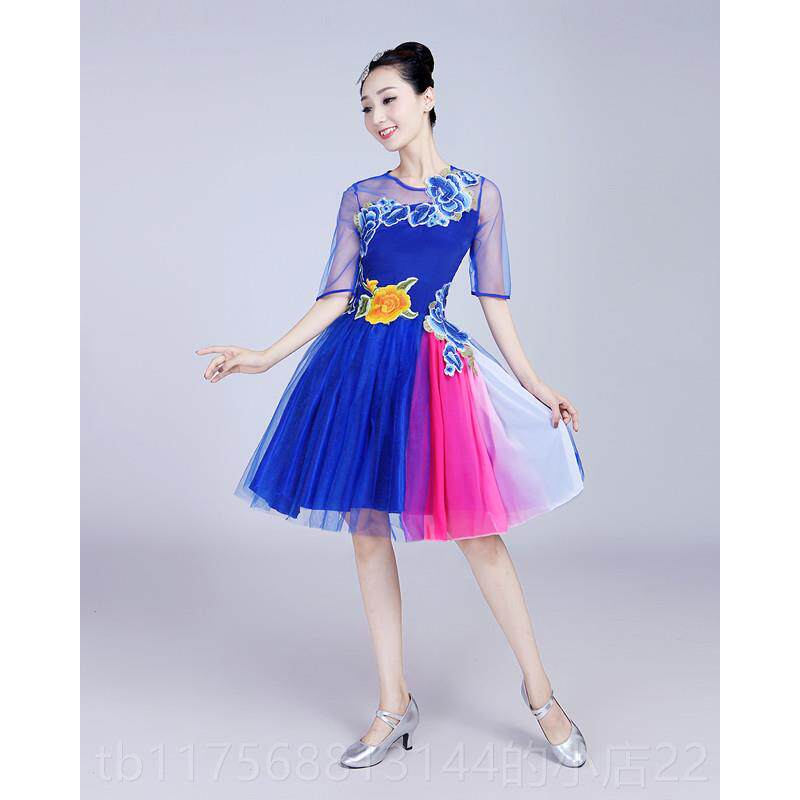 正品现代舞女装套装成新合唱开人场舞装广场舞短服裙表演装