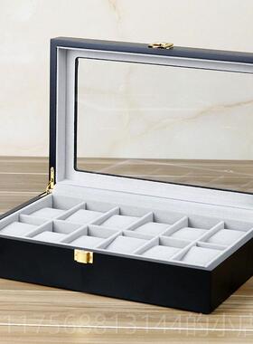 正品韵致远檀烤油漆61122木4位手表盒新品手表配饰0收纳展示盒盒