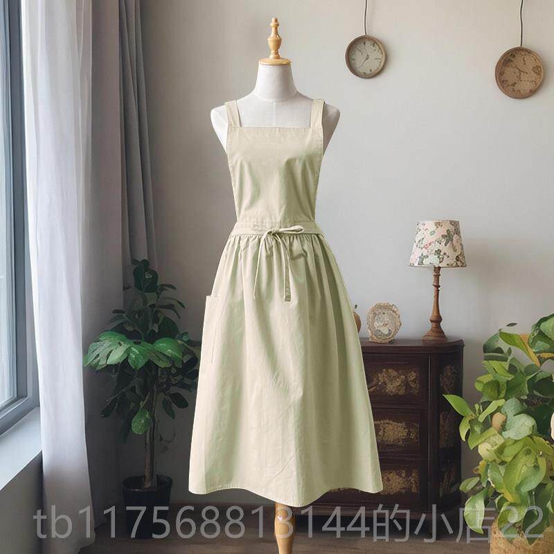正品花围裙志定标制工作纯棉女性服日店本文学法国时尚美丽覆古