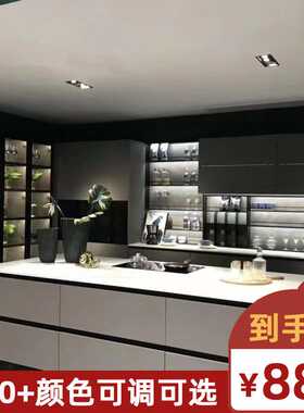 杭州高定全屋家居柜橱柜开放式厨房台面整体吊柜组合一体厨柜