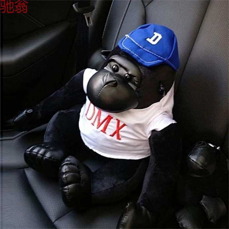 P1L汽车内活性炭装饰摆件金刚大黑猩猩卡通车载竹炭包公仔除味去