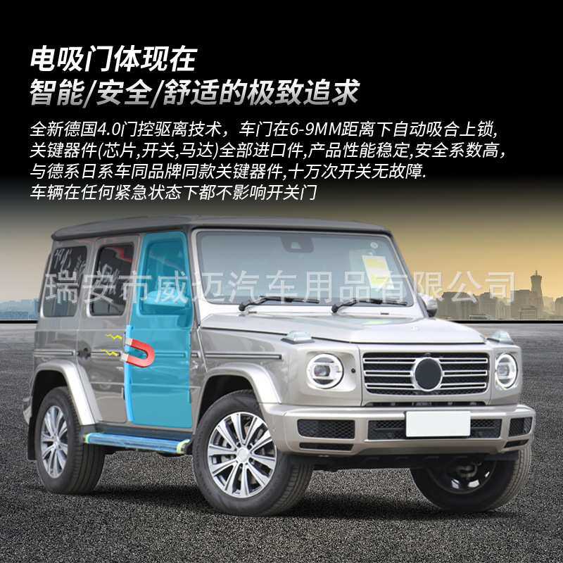 适用奔驰G级电吸门W464电动19-24款汽车锁W465门锁BJ80大G改装463