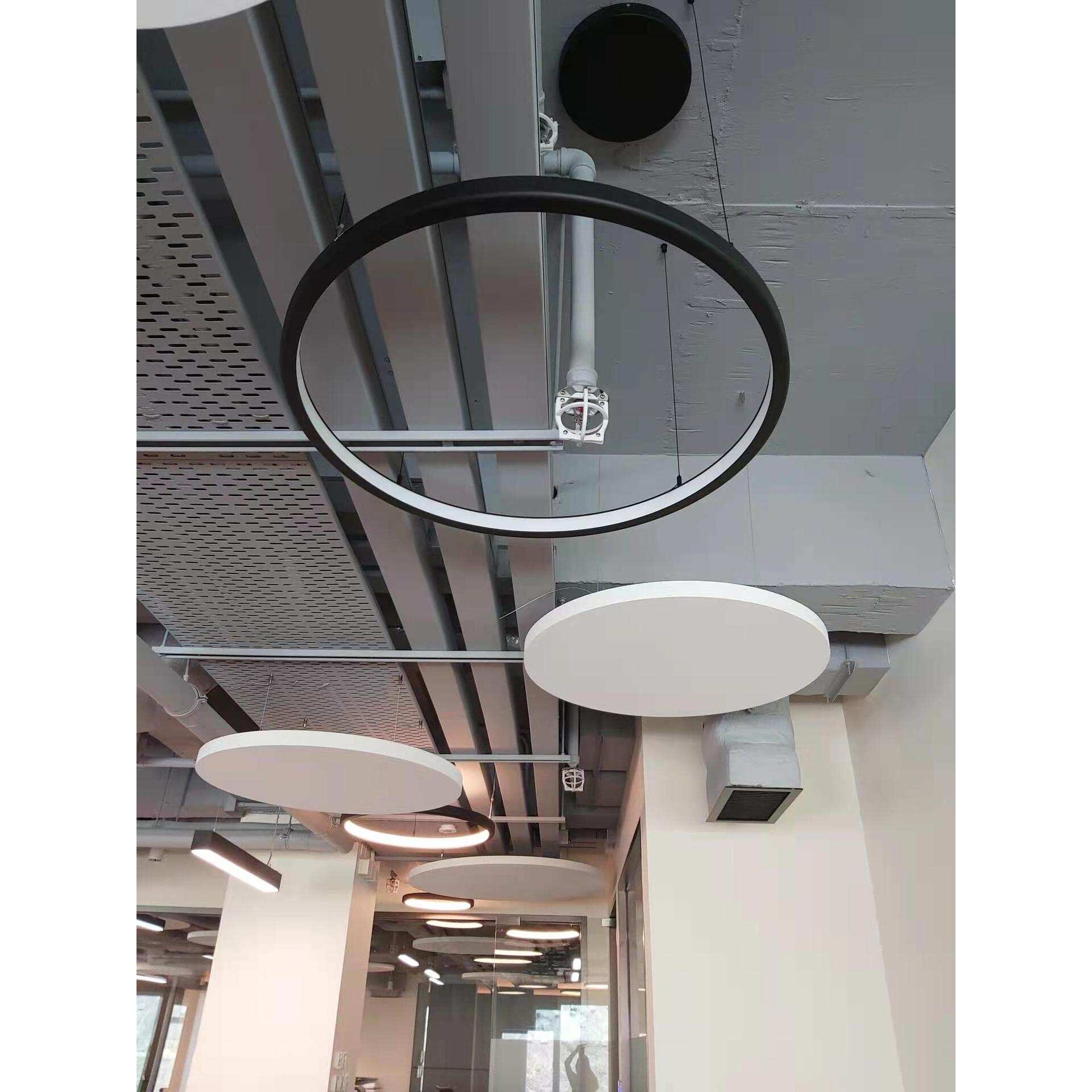 华丽照明 LED圆环吊灯铝材内外发光吸顶灯线条灯办公灯成品套件