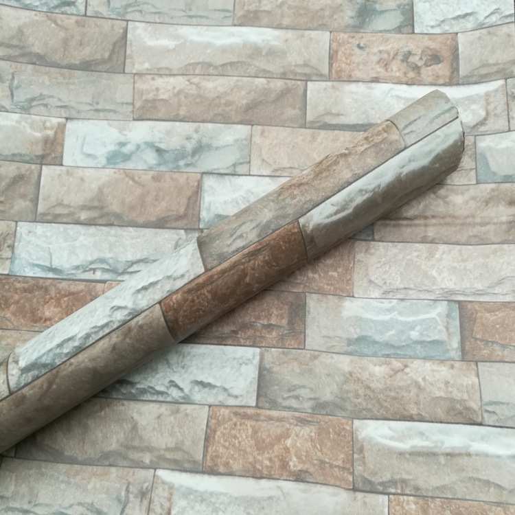 pvc墙纸加厚防水砖纹自粘墙贴电视背景墙壁画翻新走廊即时贴高级