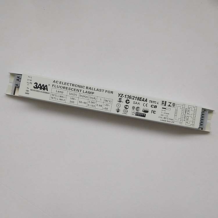AAA电子镇流器YZ-136/218EAA T8/TC-L 1*36W 2*18W一拖一整流器