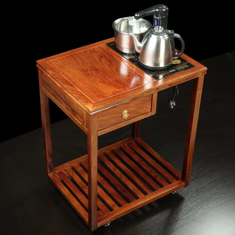 茶柜实木花梨木烧茶柜烧水壶一体小茶桌煮茶架子泡茶台茶柜架茶车