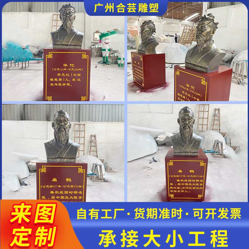 玻璃钢名人雕塑古代人物铸铜雕塑历史名人雕塑人物肖像纯铜雕塑