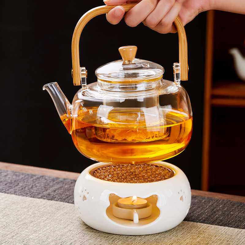 ?暖茶温茶炉花茶壶蜡烛煮茶炉陶瓷底座加热炉保温明火家用煮茶器