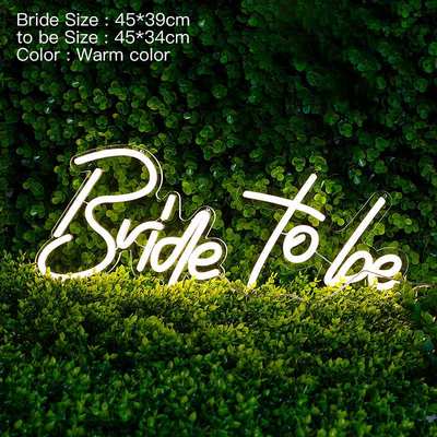 跨境led霓虹灯牌bridetobe英文造型字母挂灯婚庆婚礼派对装饰布置