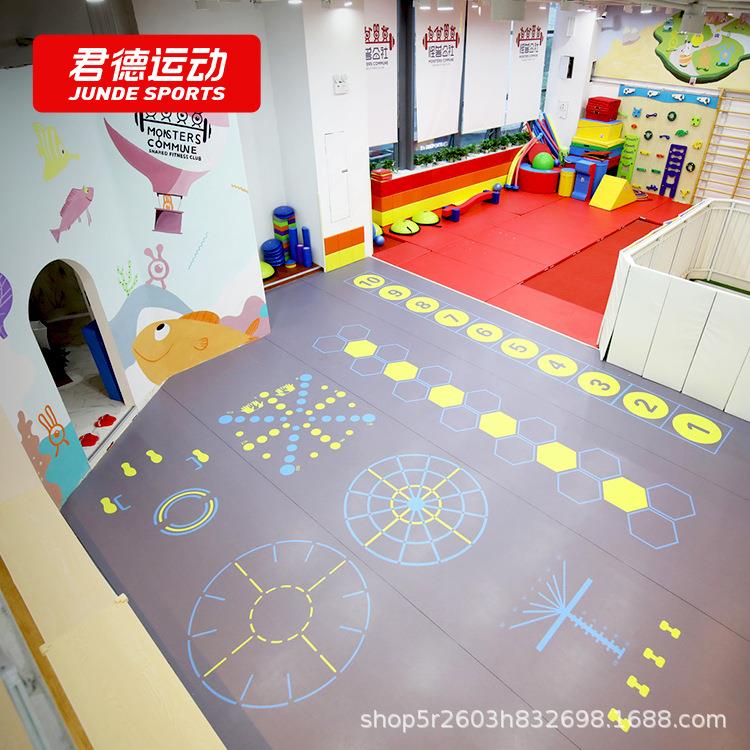 君德工厂直销健身工作室360私教地胶健身房pvc塑胶运动地板