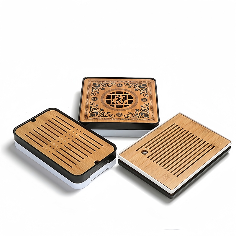 干泡日式圆形简约实木迷你茶盘