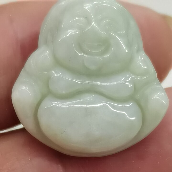 天然翡翠佛公儿童玉吊坠弥勒佛吊缅甸翡翠