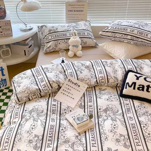 高档ins少女覆古碎花100床单被套四件套三大生宿舍全学棉纯棉床上