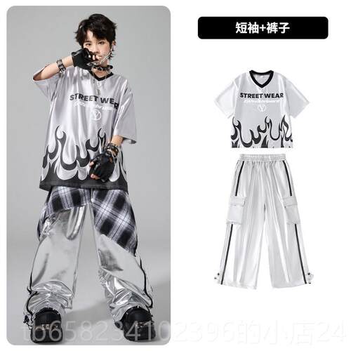高档街舞儿潮服嘻童哈男童酷演出服炸街套表装女童爵士舞帅走秀演