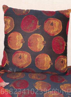 高档瑞典eke黑抱lund床 全棉提花枕 欧式中式色石榴腰垫沙发靠垫
