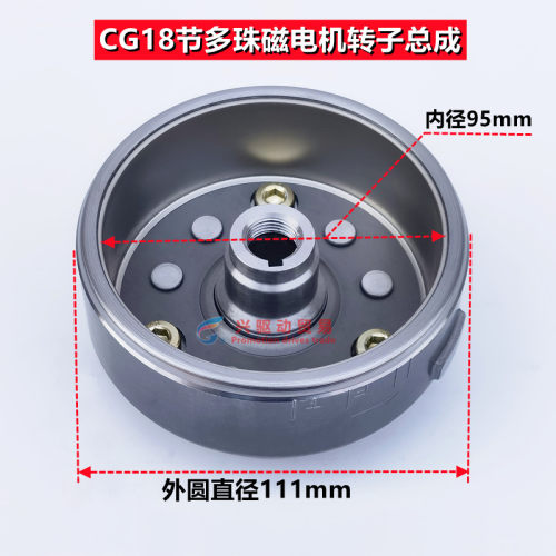 三轮摩托车磁钢大功率三相磁缸转子11节 12节120W至250W 18节350W