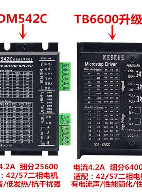 42步进电机套装42BYGH47扭矩0.55N.M 长48MM+驱动器TB6600 DM542C