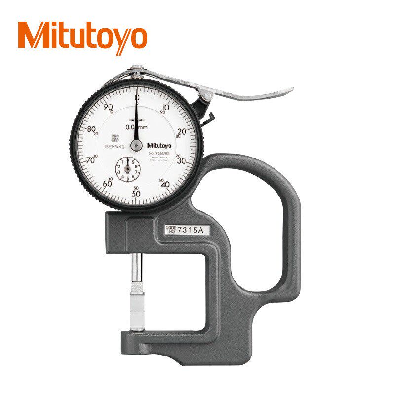 日本三丰带表厚度规指针式厚度计7301A机械测厚仪厚度表0-10mm