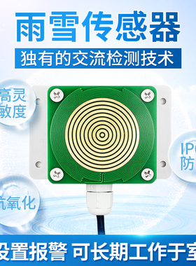 雨雪传感器降雨降雪量监测自动加热RS485开关量工业级雨雪变送器