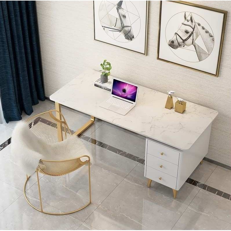 北欧轻奢笔记本家用办公老板书桌简约大理石设计师电脑桌大理石纹,3C数码配件,摄像机配件,淘宝优惠券,粉丝福利购,淘宝优惠卷