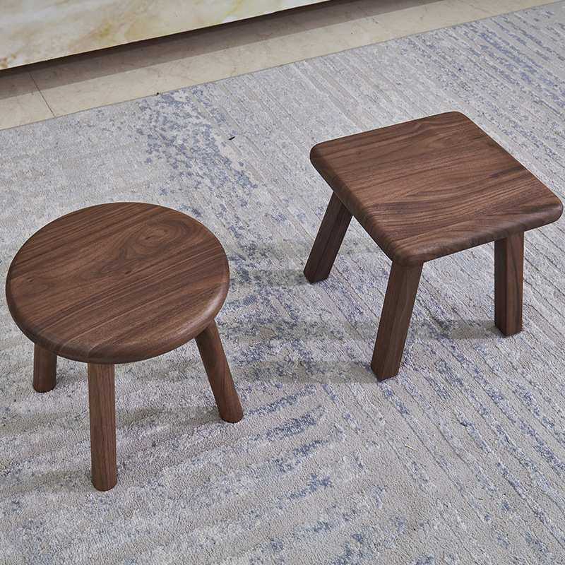 实木小凳子黑胡桃木板凳原木宝宝凳家用换鞋板凳圆形方凳mω,3C数码配件,摄像机配件,淘宝优惠券,粉丝福利购,淘宝优惠卷